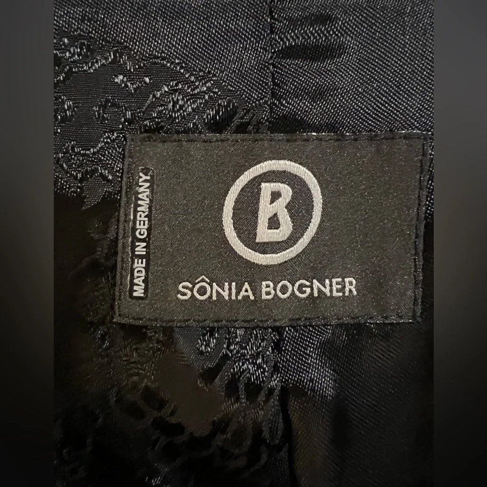 Sônia Bogner womens evening Jacket small Black Sequin Collar shimmer 3/4 sleeve  - Picture 8 of 16